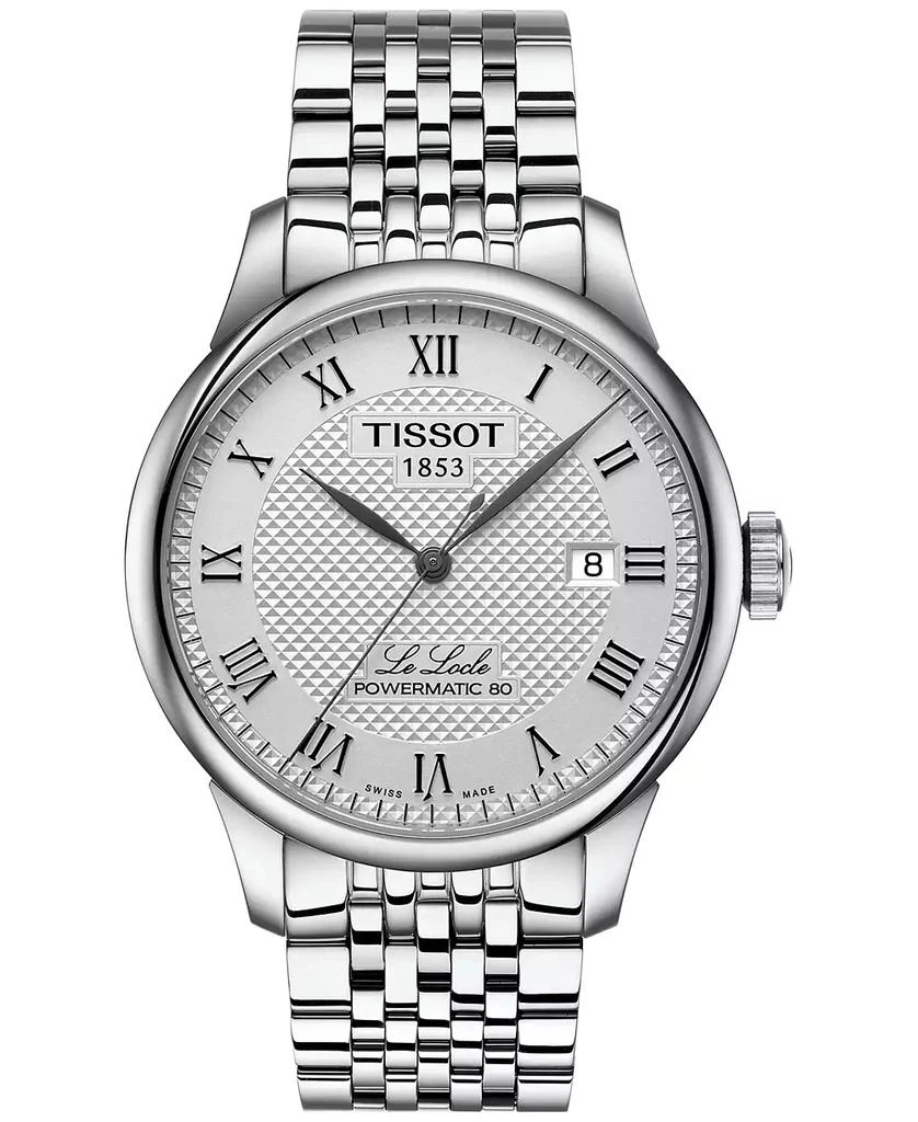 Tissot Men's Swiss Le Locle Stainless Steel Bracelet Watch 39mm 1