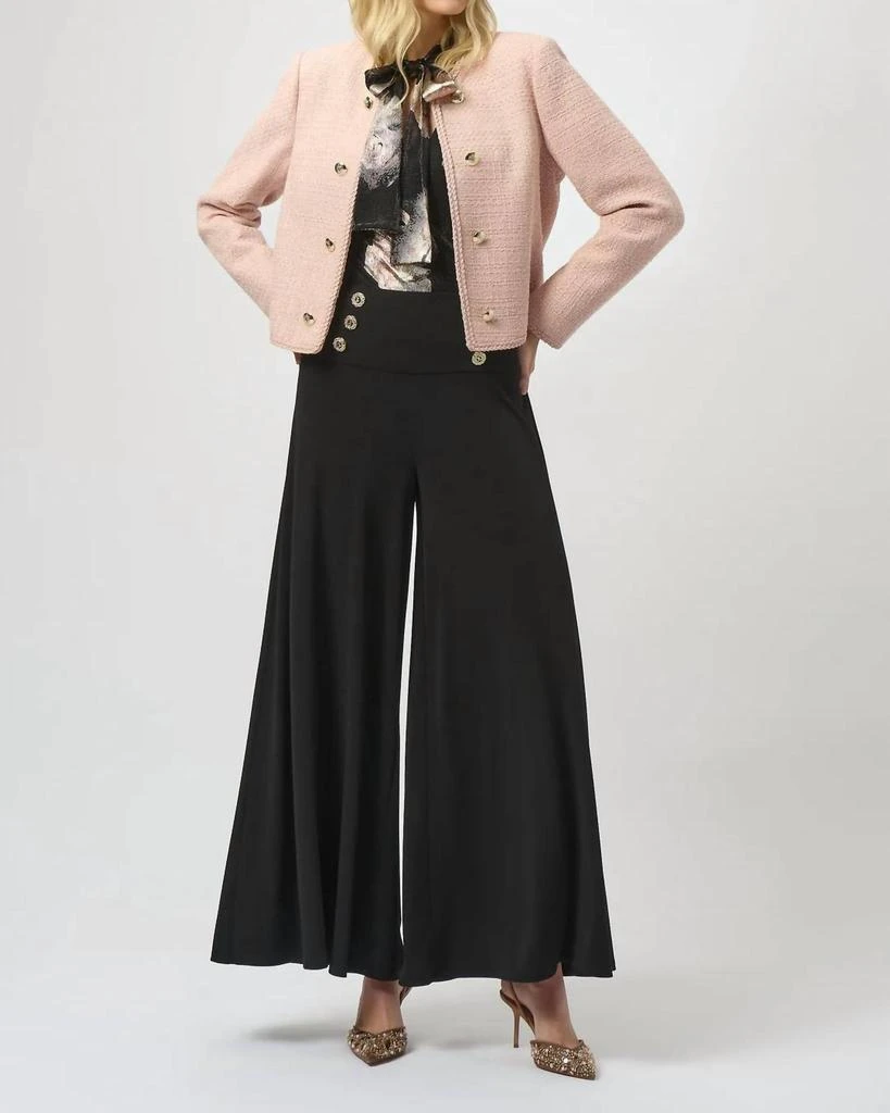 JOSEPH RIBKOFF Joseph Ribkoff - Long Sleeves Bouclé Collarless Blazer