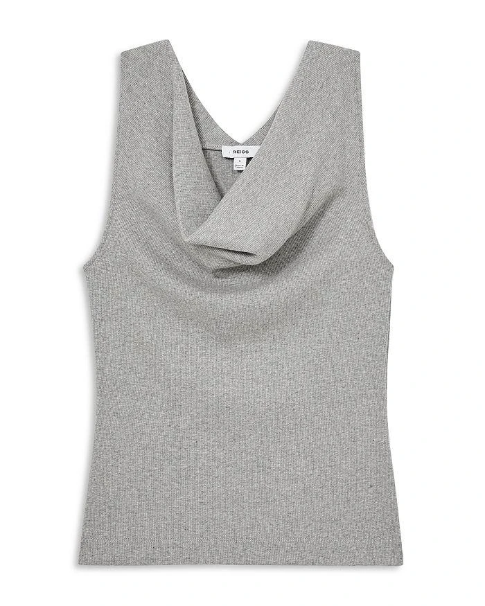 REISS Lyra Rib Cowl Neck Vest 6
