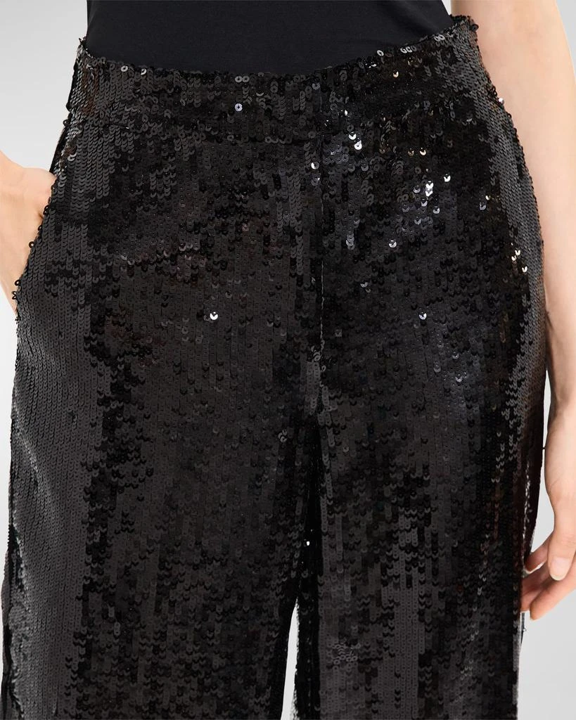 Theory Sequin Relax Straight-Leg Pants 5