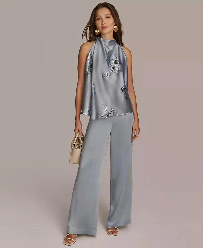 Donna Karan Women's Sequin-Embellished Satin Tank Top 5
