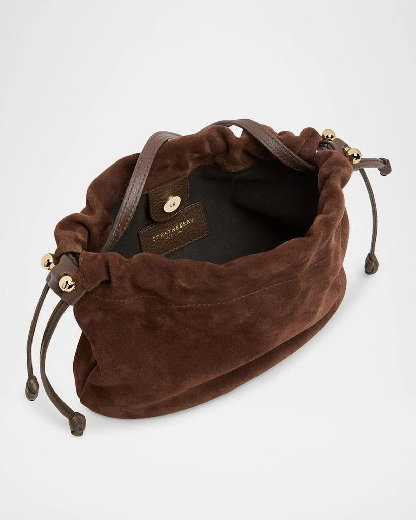 Strathberry Charlotte Suede Drawstring Crossbody Bag 3