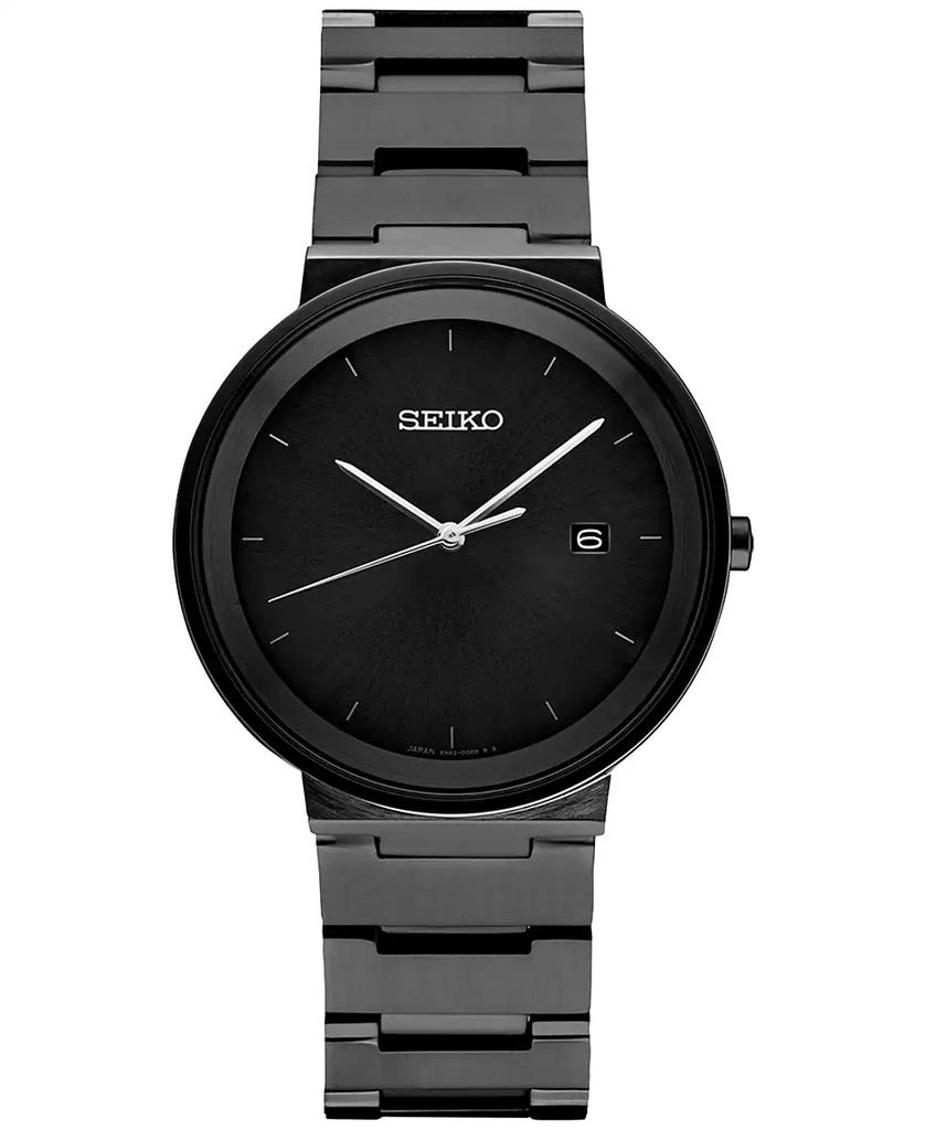 Seiko Men's Essentials Black Ion Finish Stainless Steel Bracelet Watch 41mm 1