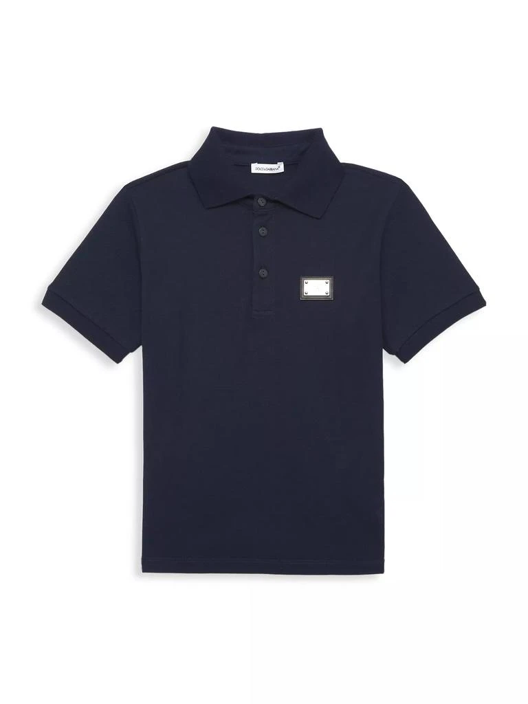 Dolce & Gabbana Little Boy's & Boy's Logo-Engraved Placard Polo 1
