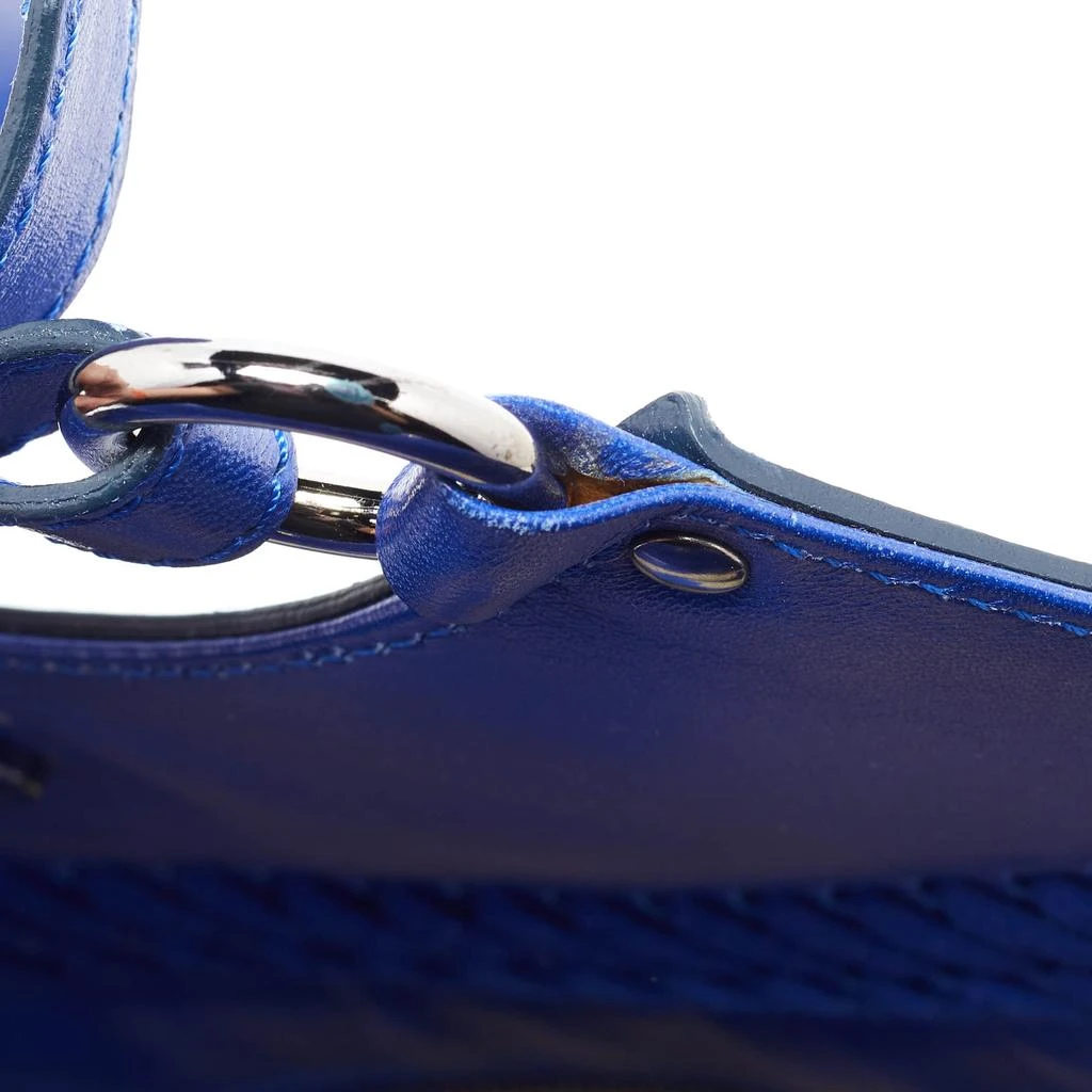 Versace Versace Blue Leather Fringe Shoulder Bag 8