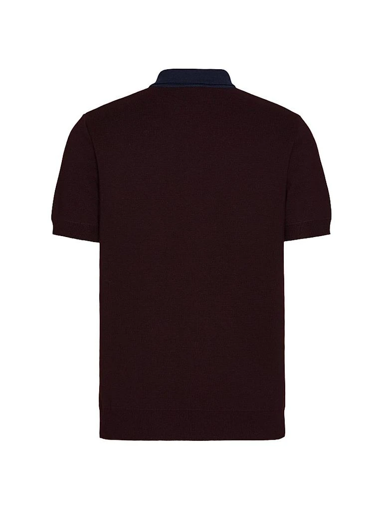 Valentino Wool Polo T-Shirt with V-Logo 2