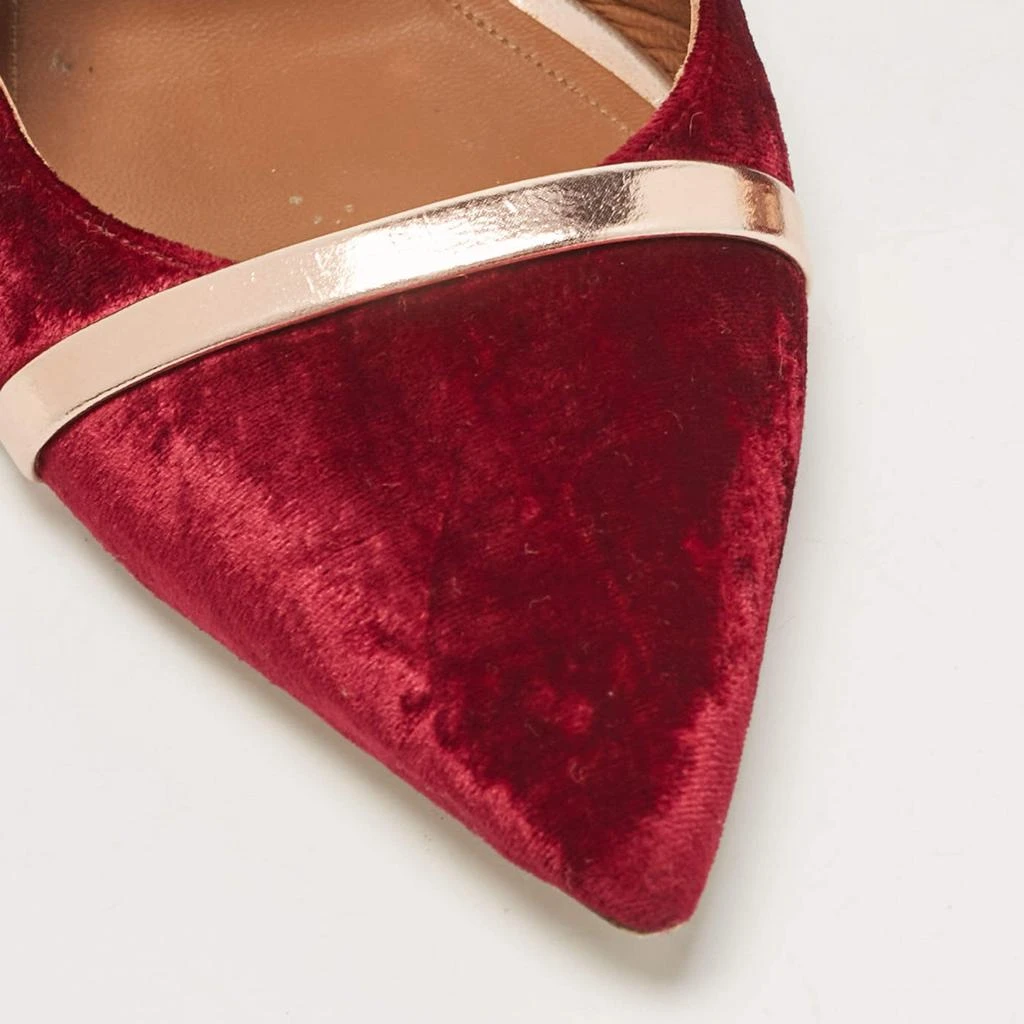 Malone Souliers Malone Souliers Burgundy/Rose Gold Velvet Maureen Flat Mules Size 40 7