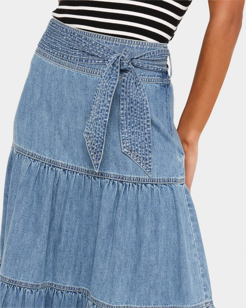 VERONICA BEARD Armida Tiered A-Line Skirt 5