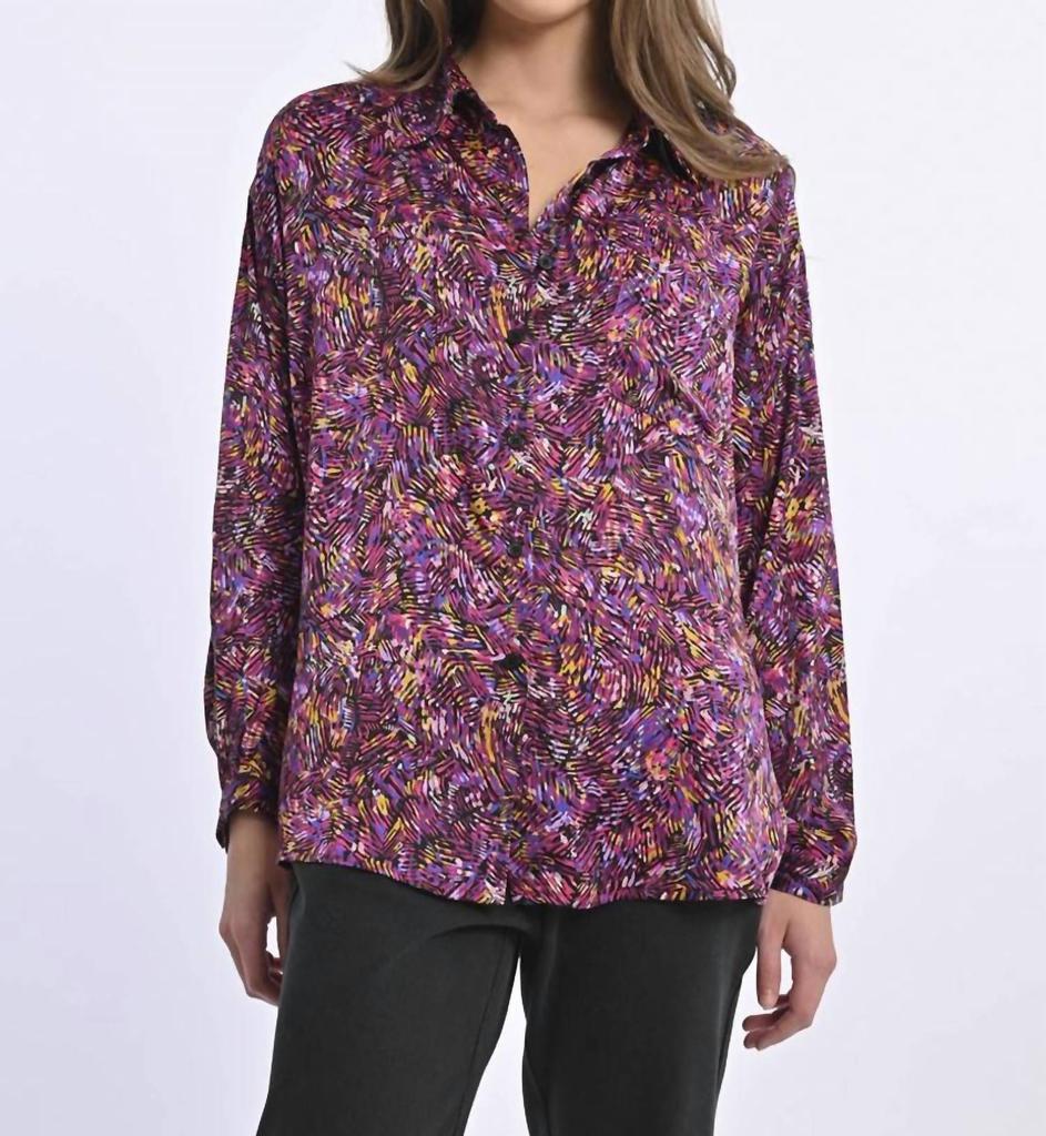 Molly Bracken Molly Bracken - Voile Blouse With Colorful Print