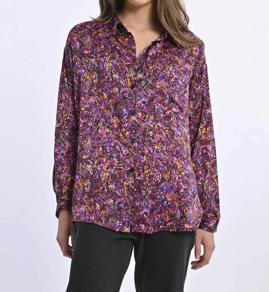 Molly Bracken Molly Bracken - Voile Blouse With Colorful Print 1