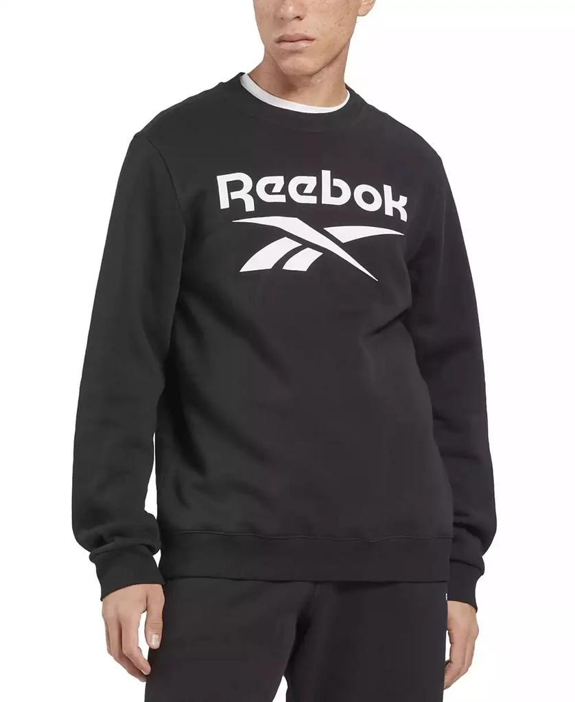 Reebok Men's Identity Fleece Stacked Logo Crew Sweatshirt 1