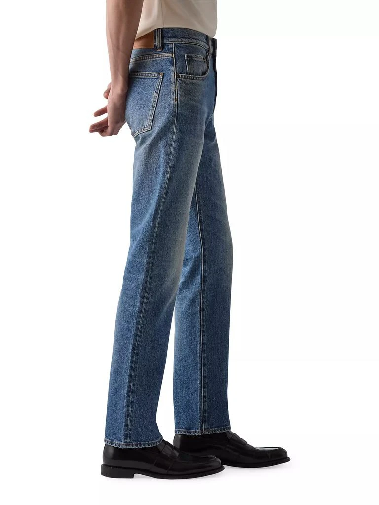 BLK DNM Washed Denim Mid-Rise Straight-Leg Jeans 2