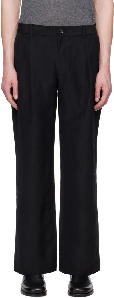 n.hoolywood Black Tucked Trousers