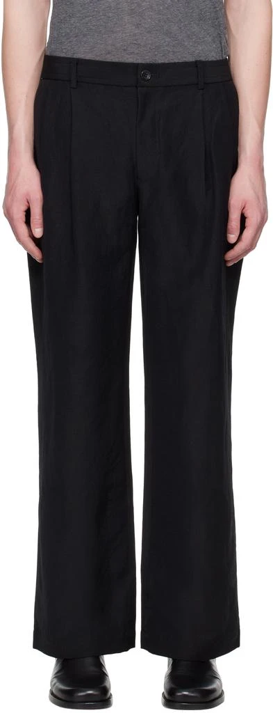 n.hoolywood Black Tucked Trousers 1