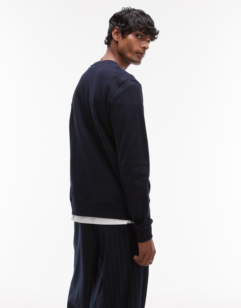 ARKET ARKET minimal jersey sweatshirt with crew neck in navy
