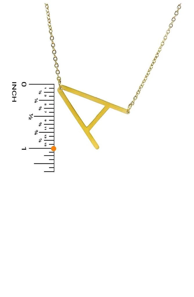 Savvy Cie Jewels 14K Gold Plated Initial Pendant Necklace with Gift Box - Multiple Letters Available 6