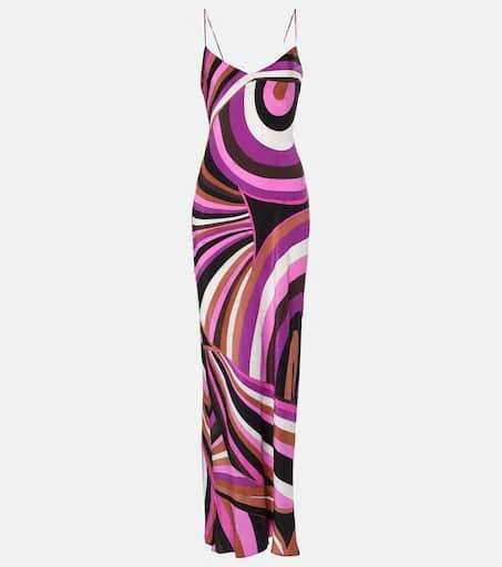 Pucci Iride silk slip dress 1