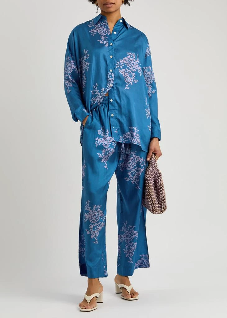 Hannah Artwear Emmy printed cropped silk trousers 4