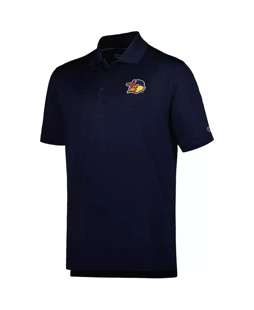 CHAMPION Men's Navy Toledo Mud Hens Textured Solid Polo Shirt 3