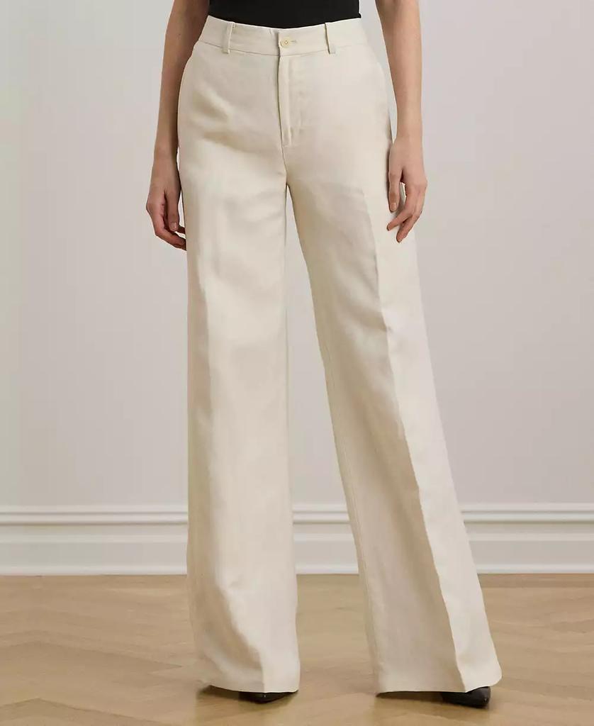 Ralph Lauren Women's Linen-Blend Twill Wide-Leg Pants