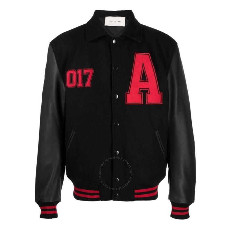 1017 ALYX 9SM Logo Print Varsity-Style Jacket In Black
