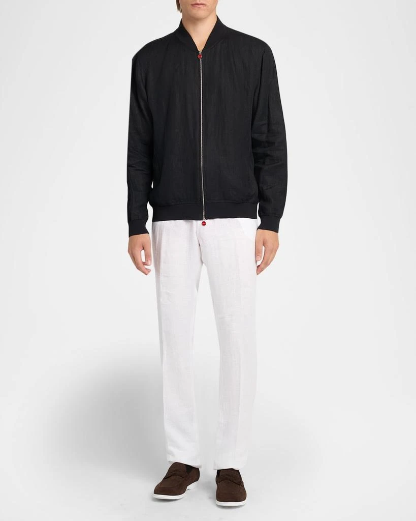 Kiton Men
s Linen Full-Zip Blouson 2