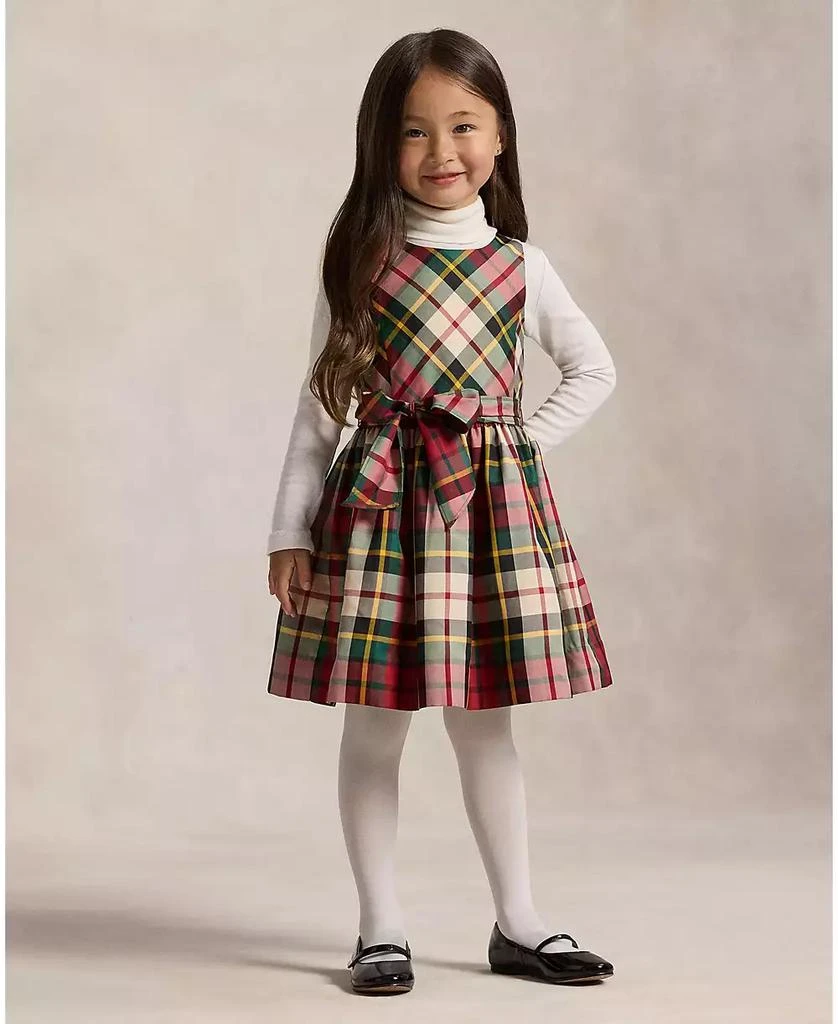 Ralph Lauren Girls
 2T-6X Plaid Taffeta Sleeveless Dress