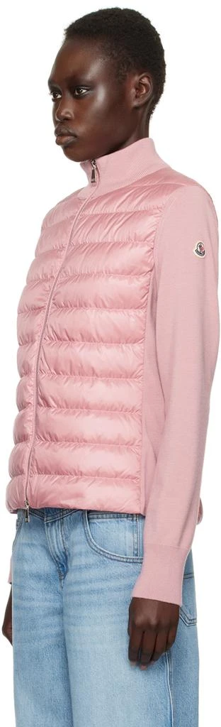 Moncler Pink Padded Wool Down Jacket 4
