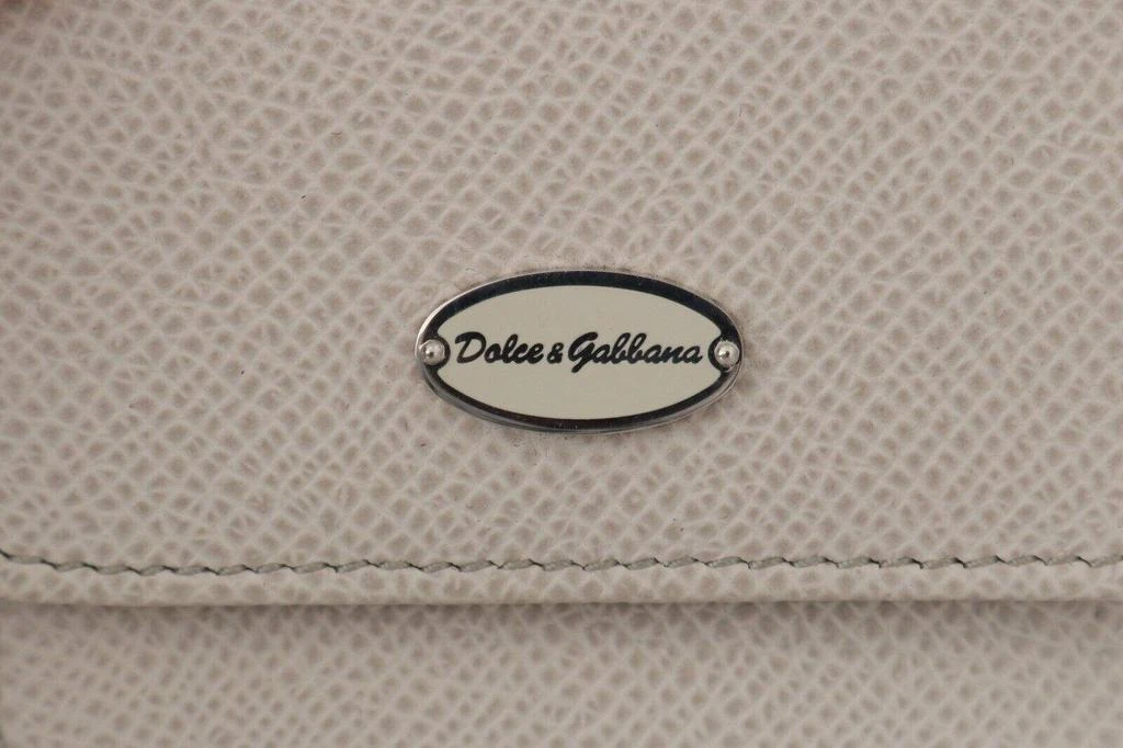 Dolce & Gabbana Dolce & Gabbana White Dauphine Leather Holder Pocket Wallet Condom Case 5