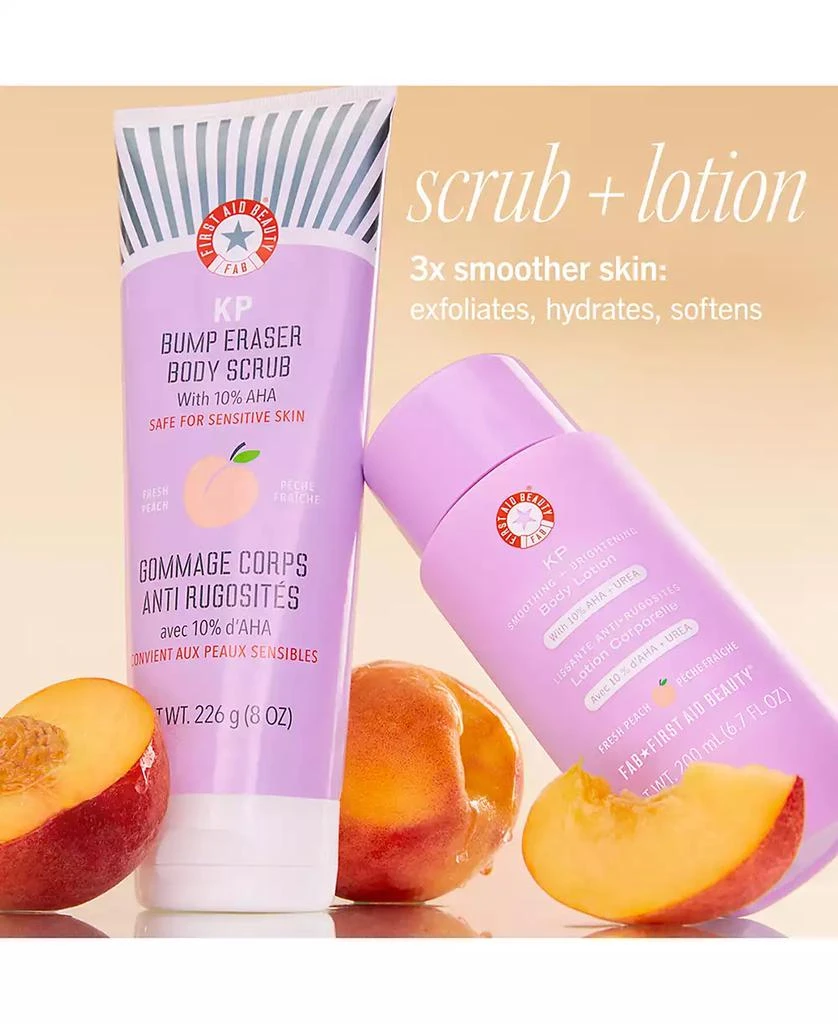 First Aid Beauty KP Bump Eraser Body Scrub With 10% AHA - Peach, 2 oz. 8