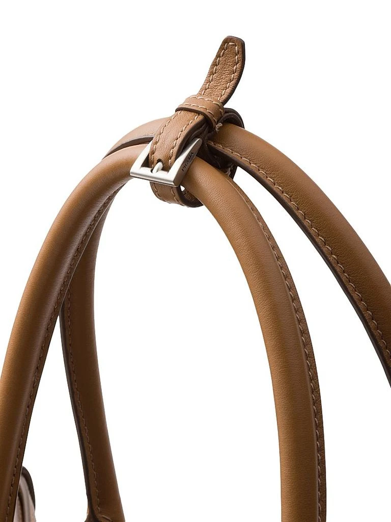 Prada Buckle Leather Handbag With Double Belt 5