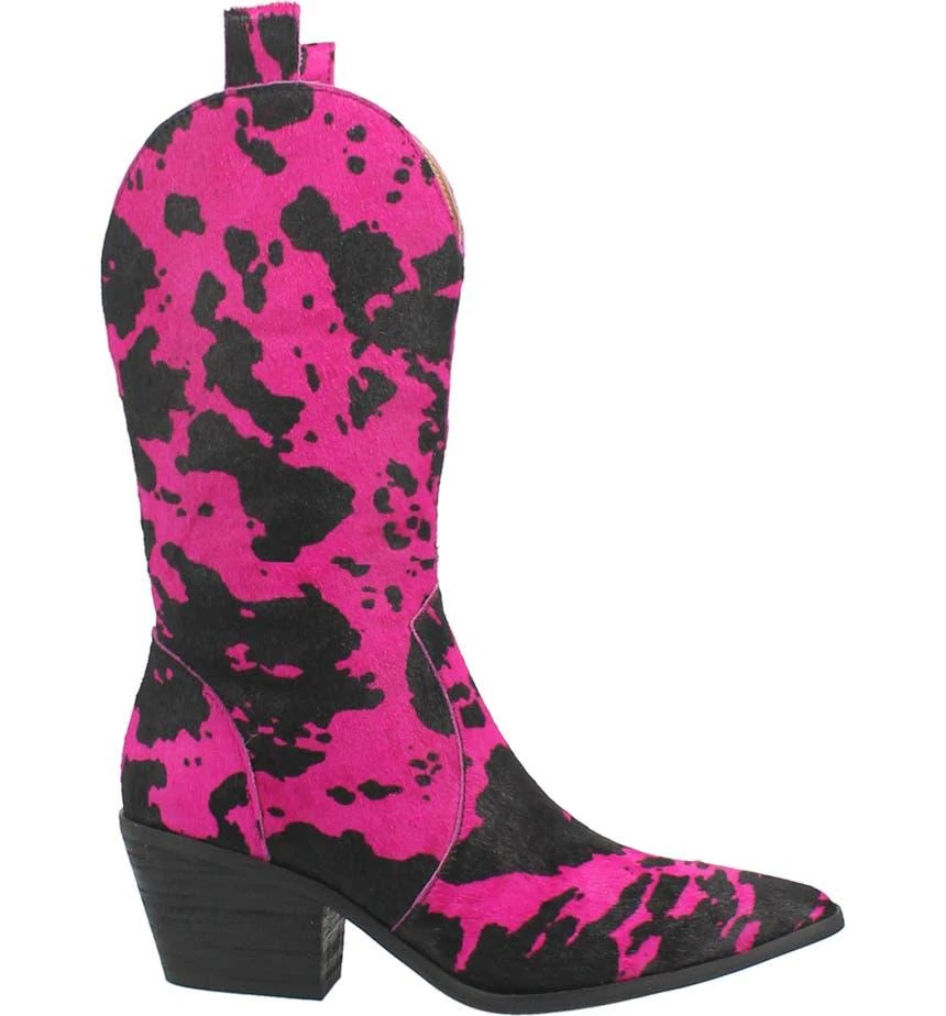 Dingo Live a Little Cow Print Genuine Calf Hair Western Boot 5