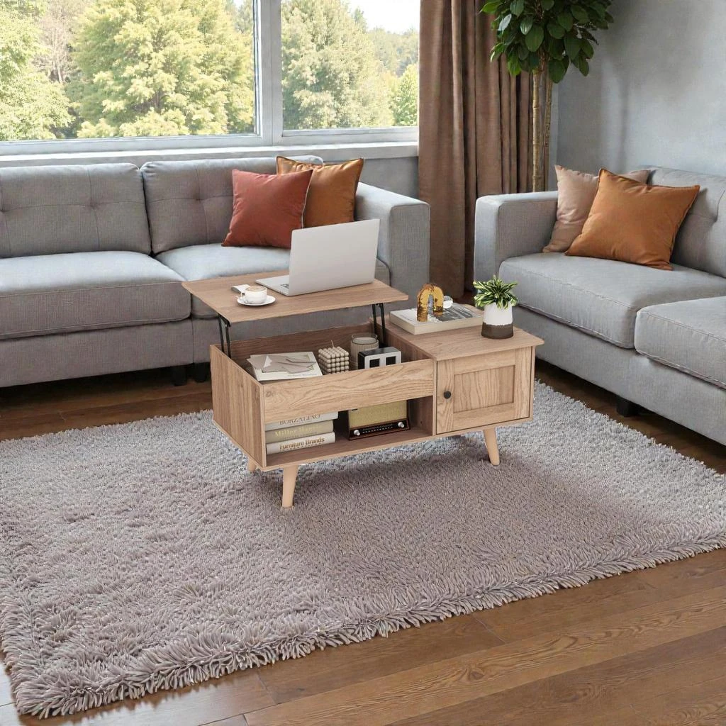 Hivvago Multi-Functional Coffee Table Featuring Lift Top and Concealed Storage