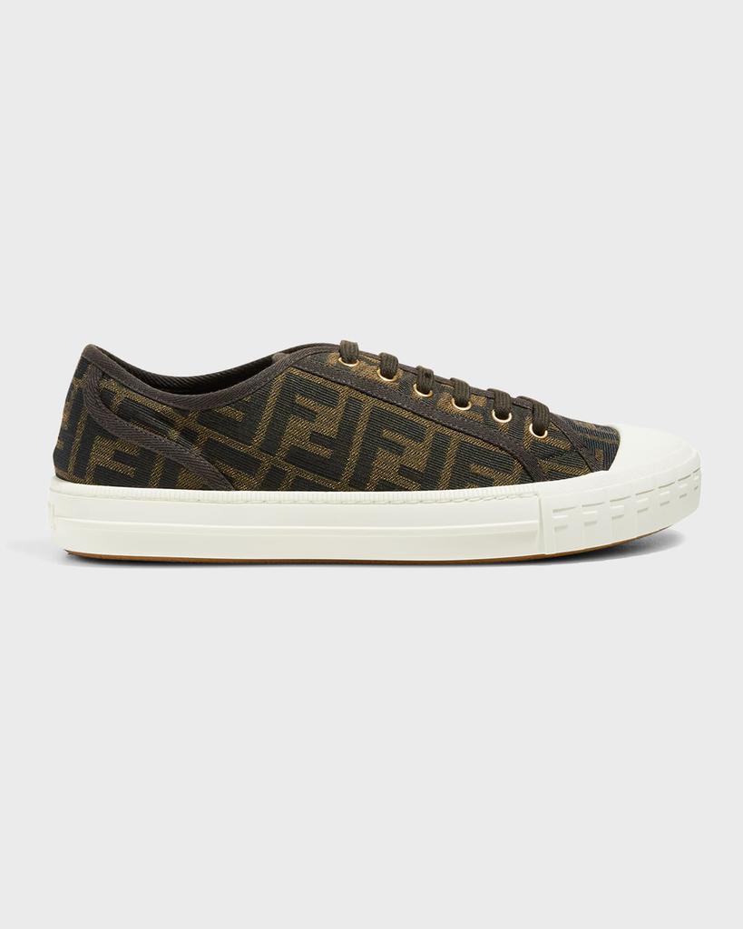 Fendi EMBROIDERED CANVAS DOMINO SNEAKERS - Casual Shoes