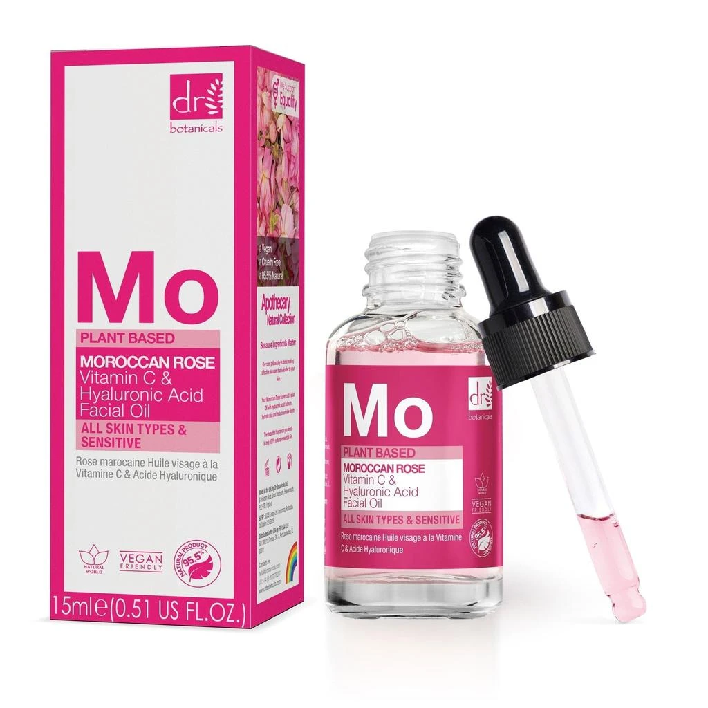 Dr. Botanicals Moroccan Rose Facial Oil with Hyaluronic Acid 
Vitamin C 15ml x 3 Trio Set