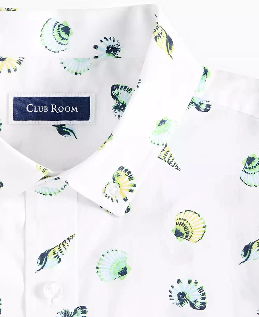Club Room Men's Short Sleeve Seashell Print Button-Down Shirt, Exclusively at Macy's 4