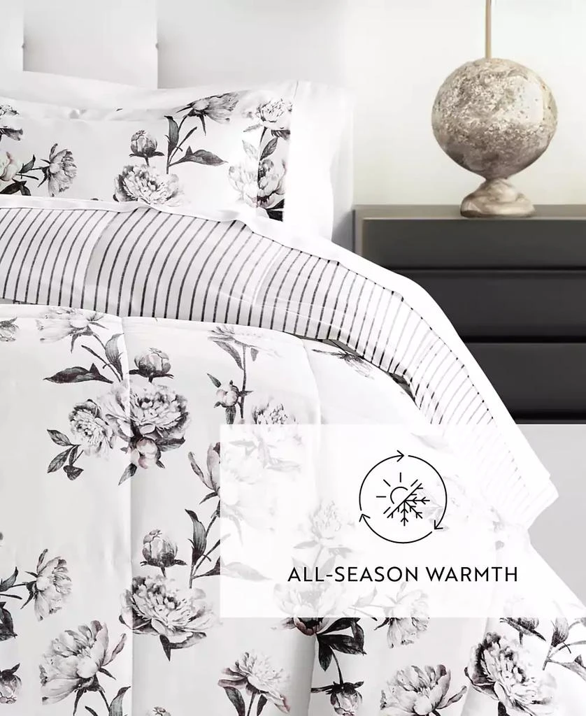 IENJOY HOME Vintage-Like Magnolia Stripe 2-Piece Comforter Set 3