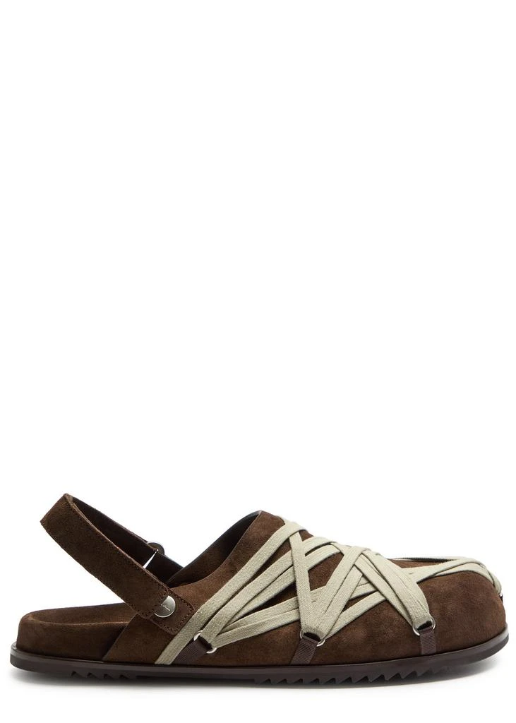 Rick Owens Mega Lace suede mules 1