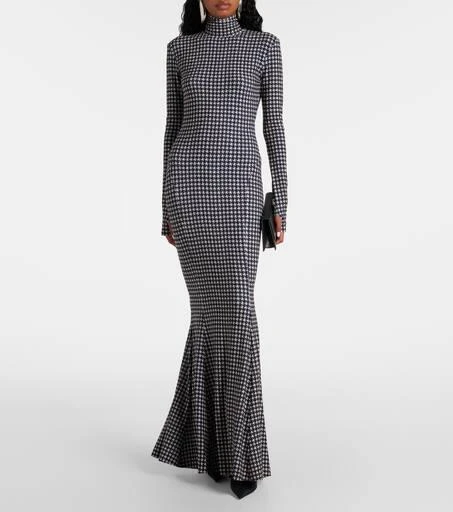 Norma Kamali Houndstooth gown 2