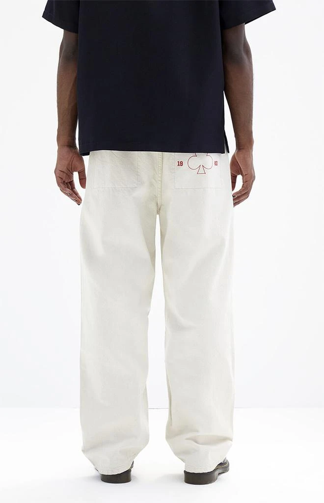 PacSun Cream Baggy Clover Jeans 5