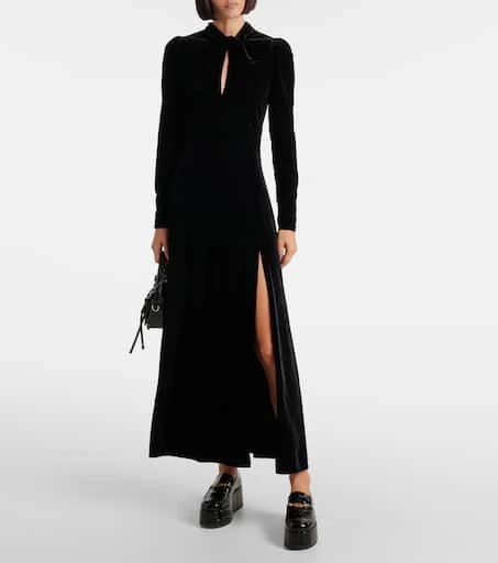 Shop Cutout velvet midi dress on Sale at BeyondStyle – Get Lowest