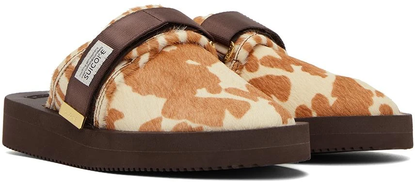 Suicoke Brown & White ZAVO-VHL Sandals 4