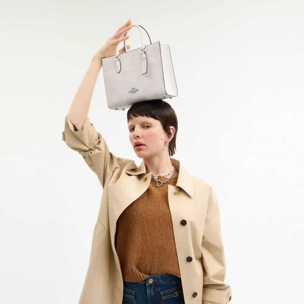 Coach Maggie Small Tote Bag In Signature Canvas 3