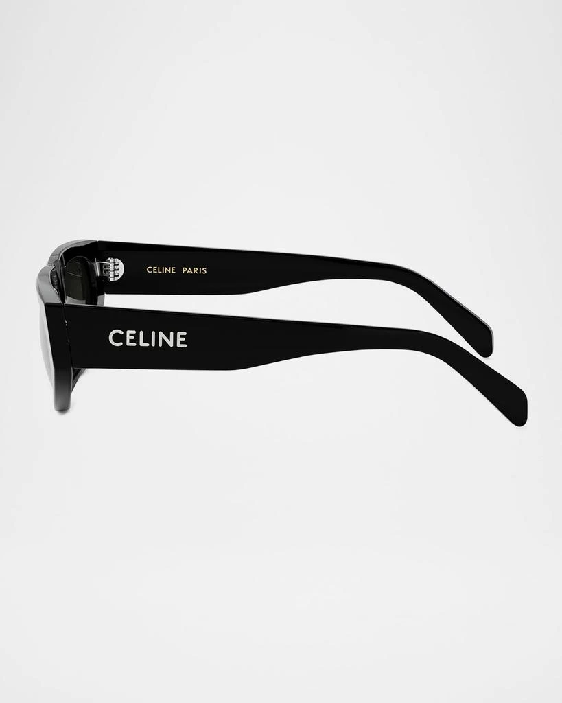 Celine Men's Monochroms Acetate Rectangle Sunglasses 4