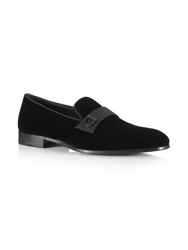 Salvatore Ferragamo Velvet Gancio Loafers 2
