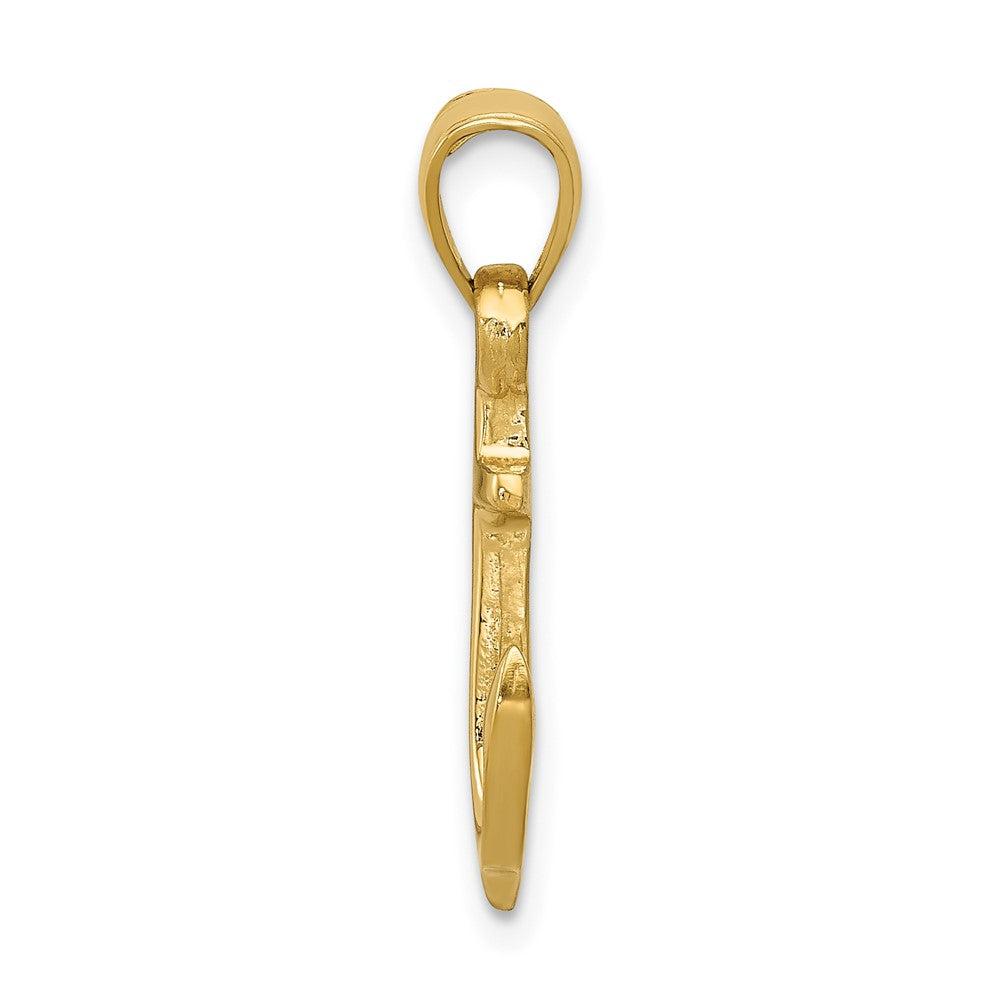Diamond2Deal 10k Yellow Gold Anchor Pendant