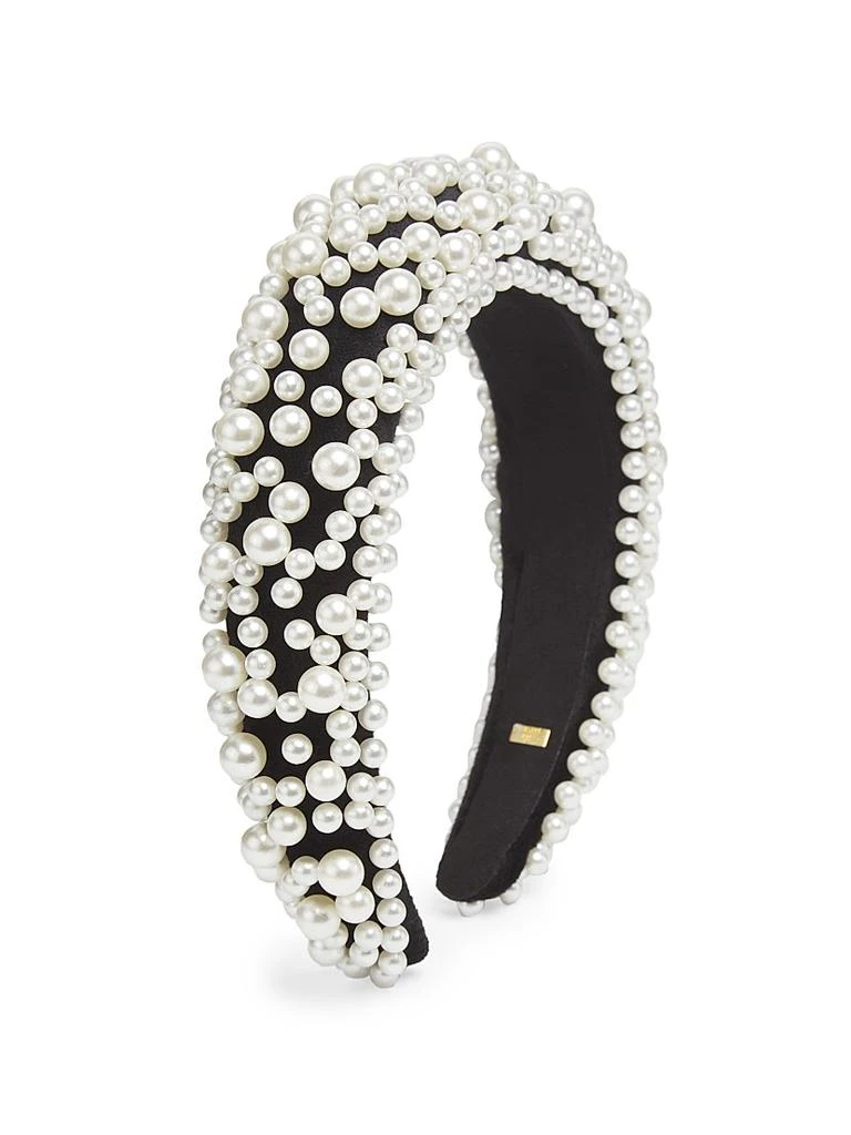 Bari Lynn Pearl Beaded Headband 1