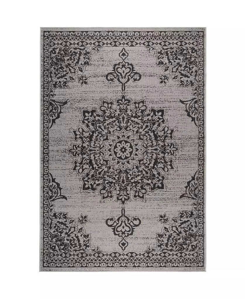 Nicole Miller Patio Country Azalea Gray 5'2" x 7'2" Outdoor Area Rug 1