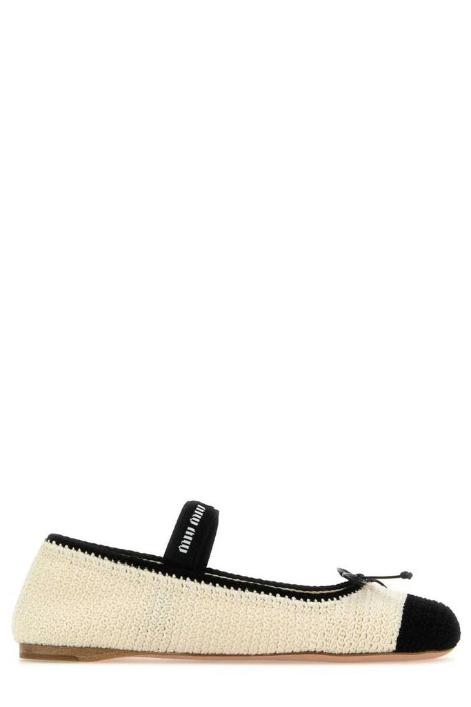 Miu Miu Miu Miu Crochet Two-Toned Ballerina Flats 1