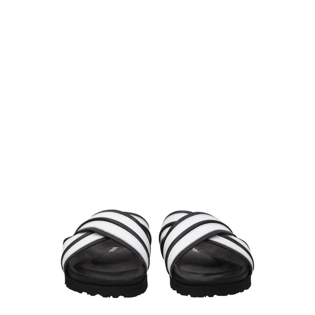 Palm Angels Palm Angels White Leather Slipper 3